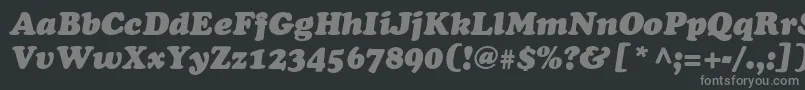 CooperRusItalic Font – Gray Fonts on Black Background
