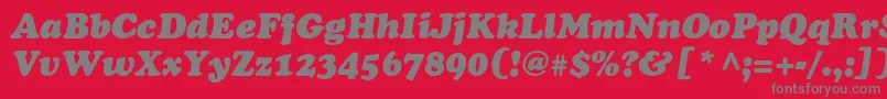 CooperRusItalic Font – Gray Fonts on Red Background