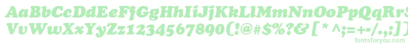 CooperRusItalic Font – Green Fonts on White Background