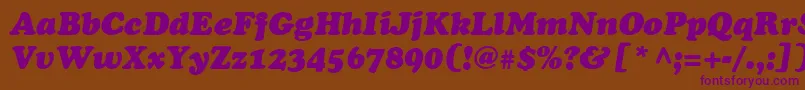 CooperRusItalic Font – Purple Fonts on Brown Background