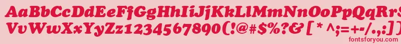 CooperRusItalic Font – Red Fonts on Pink Background