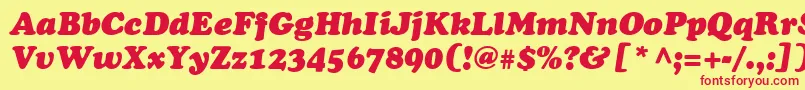 CooperRusItalic Font – Red Fonts on Yellow Background