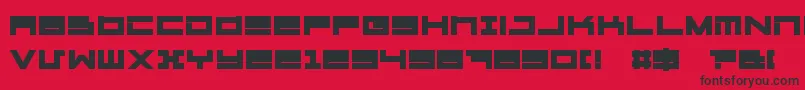 Megatoneh Font – Black Fonts on Red Background