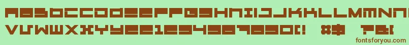 Megatoneh Font – Brown Fonts on Green Background