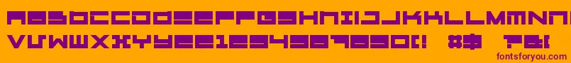 Megatoneh Font – Purple Fonts on Orange Background