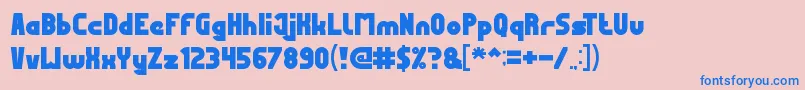 Шрифт MostFamous – синие шрифты на розовом фоне