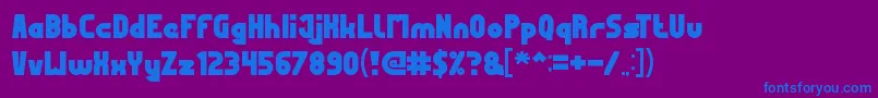 MostFamous Font – Blue Fonts on Purple Background