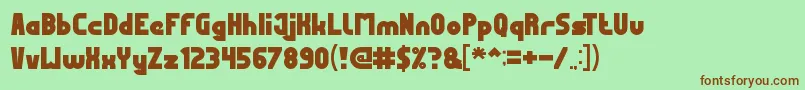 MostFamous Font – Brown Fonts on Green Background