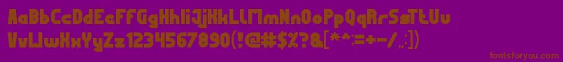 MostFamous Font – Brown Fonts on Purple Background