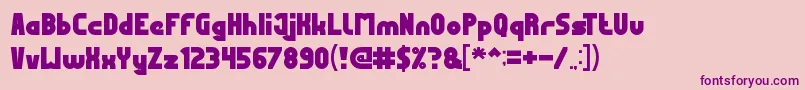 MostFamous Font – Purple Fonts on Pink Background