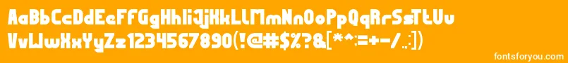 MostFamous Font – White Fonts on Orange Background