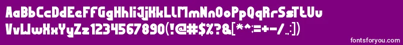 MostFamous Font – White Fonts on Purple Background