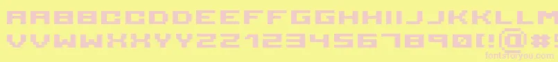 Serious 3b Font – Pink Fonts on Yellow Background