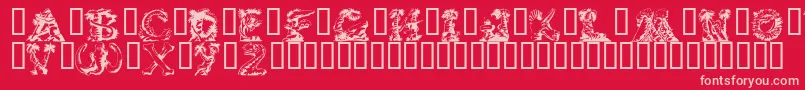 Lostw Font – Pink Fonts on Red Background