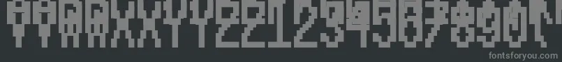 フォント5recieptprint – 黒い背景に灰色の文字