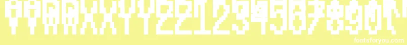 5recieptprint Font – White Fonts on Yellow Background