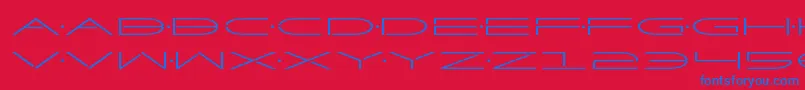 Factorexpand Font – Blue Fonts on Red Background