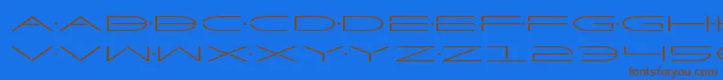 Factorexpand Font – Brown Fonts on Blue Background