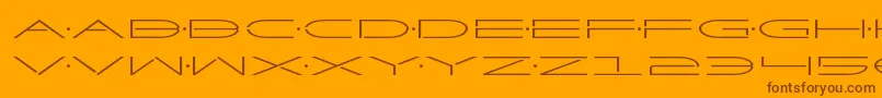 Factorexpand Font – Brown Fonts on Orange Background