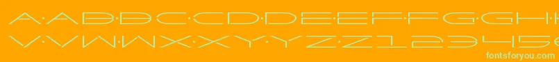Factorexpand Font – Green Fonts on Orange Background