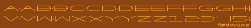 Factorexpand Font – Orange Fonts on Brown Background