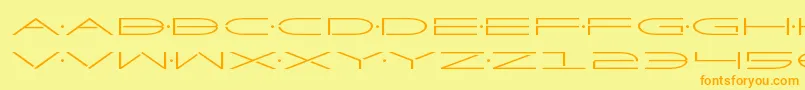 Factorexpand Font – Orange Fonts on Yellow Background