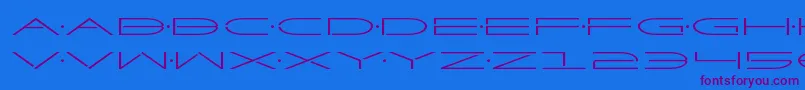 Factorexpand Font – Purple Fonts on Blue Background