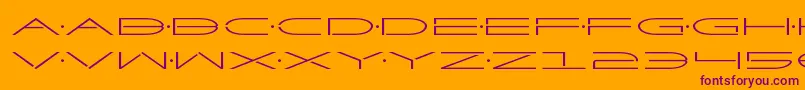 Factorexpand Font – Purple Fonts on Orange Background