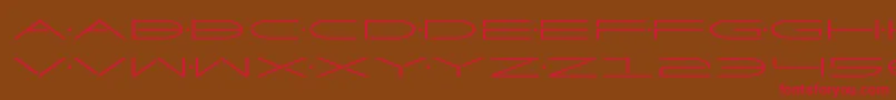 Factorexpand Font – Red Fonts on Brown Background