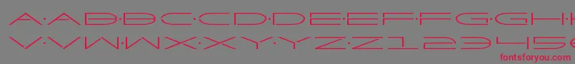フォントFactorexpand – 赤い文字の灰色の背景