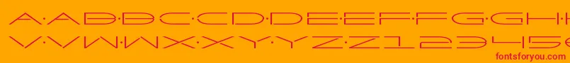 Factorexpand Font – Red Fonts on Orange Background