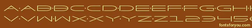 Factorexpand Font – Yellow Fonts on Brown Background