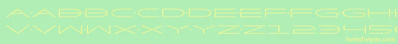 Factorexpand Font – Yellow Fonts on Green Background