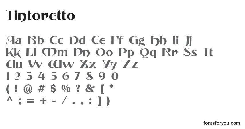 Tintoretto Font – alphabet, numbers, special characters