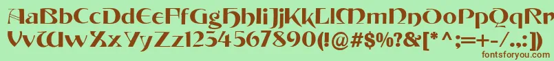 Tintoretto Font – Brown Fonts on Green Background