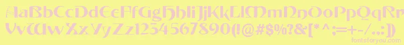 Tintoretto Font – Pink Fonts on Yellow Background