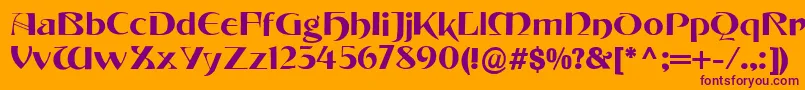 Tintoretto Font – Purple Fonts on Orange Background