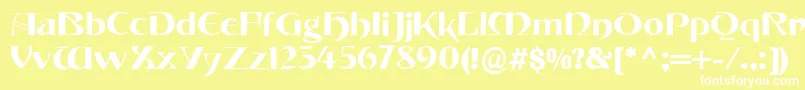 Tintoretto Font – White Fonts on Yellow Background