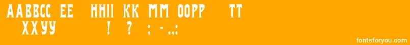 Izvestijac Font – White Fonts on Orange Background