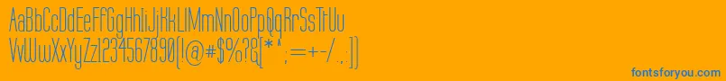 Labtop Font – Blue Fonts on Orange Background