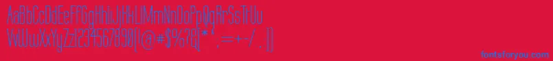 Labtop Font – Blue Fonts on Red Background