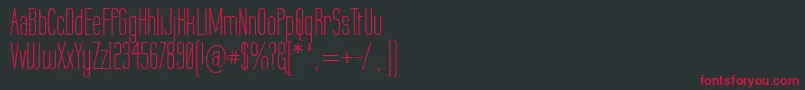 Fonte Labtop – fontes vermelhas em um fundo preto