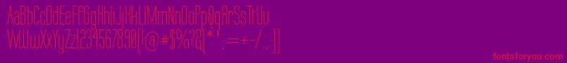 フォントLabtop – 紫の背景に赤い文字
