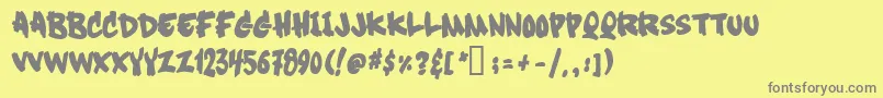 Softsugar Font – Gray Fonts on Yellow Background