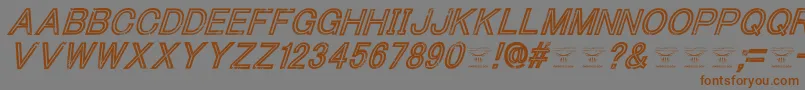 Lisätietoja ThacoolkidzItalic-fontista ThacoolkidzItalic-fontti – ruskeat fontit harmaalla taustalla