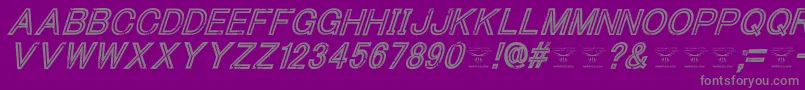 ThacoolkidzItalic Font – Gray Fonts on Purple Background