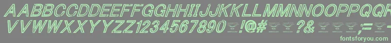 ThacoolkidzItalic Font – Green Fonts on Gray Background