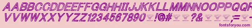 ThacoolkidzItalic Font – Purple Fonts on Pink Background