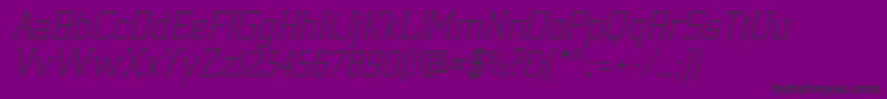 Fonte ElectrumadfexpLightoblique – fontes pretas em um fundo violeta