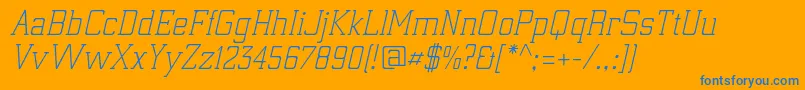 ElectrumadfexpLightoblique Font – Blue Fonts on Orange Background